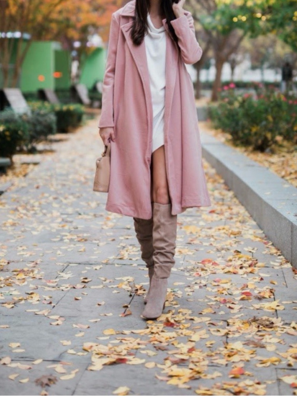 Free People Sierra Wool Dusty Pink Small Belted Wool blend coat